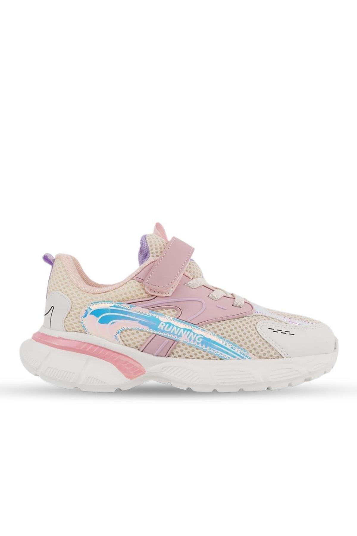 Garantili Unisex Ortopedik Sneaker Çocuk Spor Ayakkabı 31-32-33-34-35-36 Numara Somon Renk